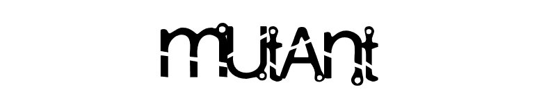 Mutant font preview