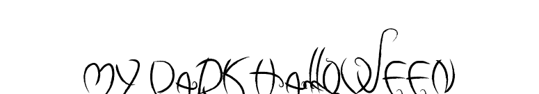 my dark halloween font preview