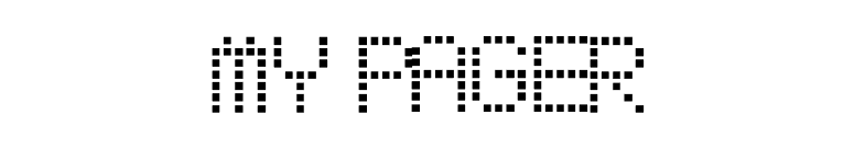 My Pager font preview