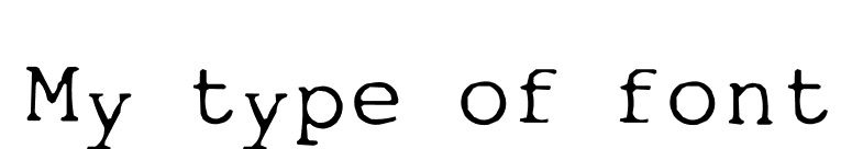 My type of font font preview