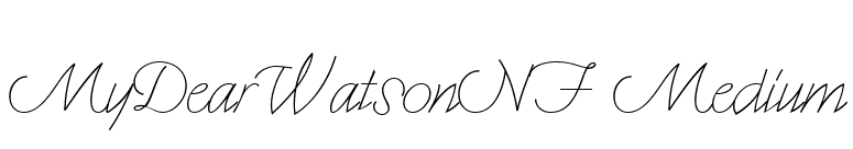 MyDearWatsonNF Medium font preview