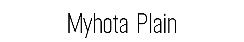 Myhota Plain font preview