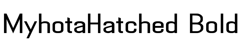 MyhotaHatched Bold font preview