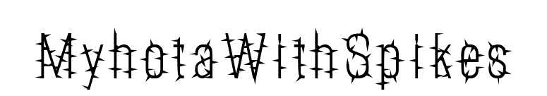 MyhotaWithSpikes font preview