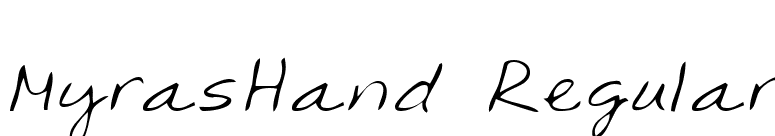 MyrasHand Regular font preview