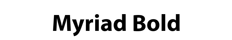 Myriad Bold font preview