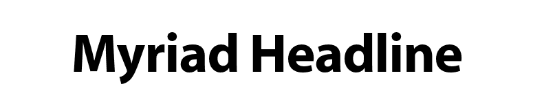 Myriad Headline font preview