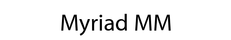 Myriad MM font preview