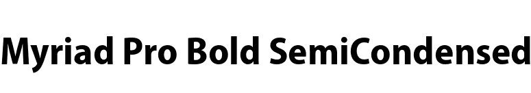 Myriad Pro Bold SemiCondensed font preview