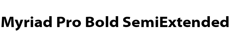 Myriad Pro Bold SemiExtended font preview