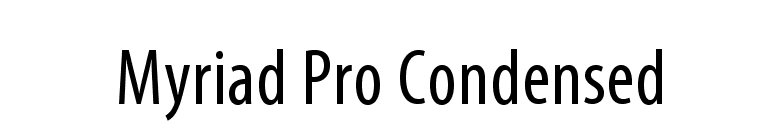 FontsMarket.Com - Download Myriad Pro Condensed Font For FREE