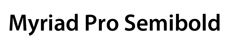 Myriad Pro Semibold font preview
