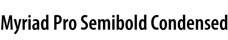 Myriad Pro Semibold Condensed font preview