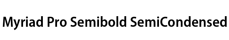 Myriad Pro Semibold SemiCondensed font preview