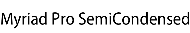 Myriad Pro SemiCondensed font preview