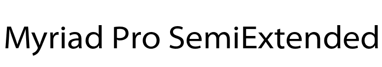 Myriad Pro SemiExtended font preview