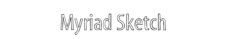 Myriad Sketch font preview
