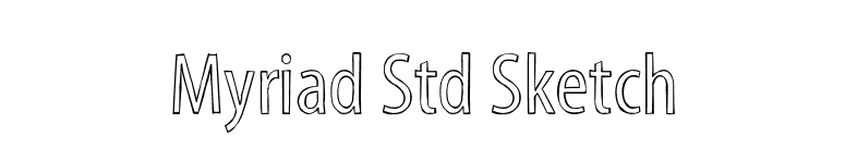 Myriad Std Sketch font preview