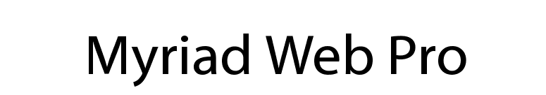 Myriad Web Pro font preview