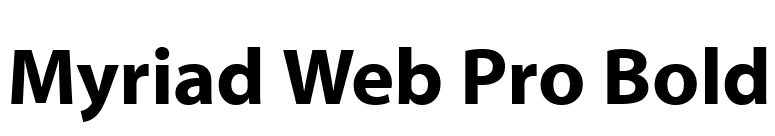 Myriad Web Pro Bold font preview