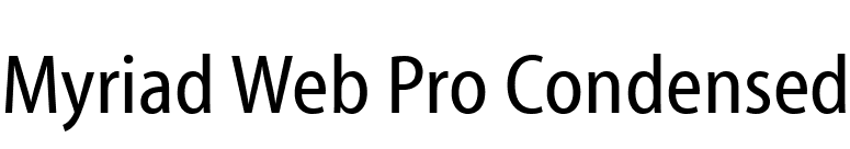 Myriad Web Pro Condensed font preview
