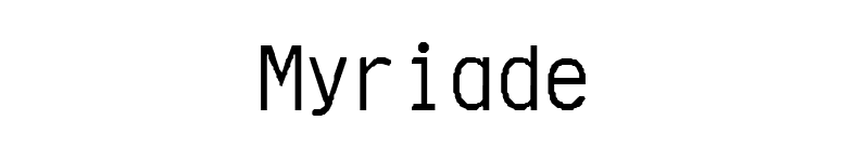 Myriade font preview