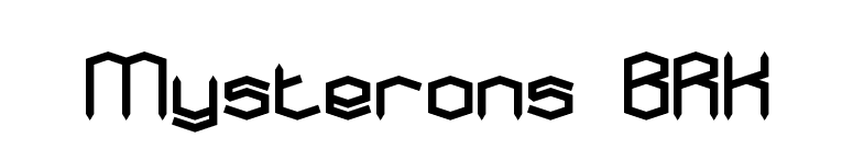 Mysterons BRK font preview