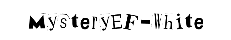 MysteryEF-White font preview