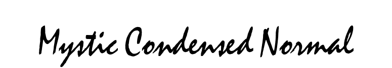 Mystic Condensed Normal font preview