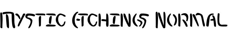 Mystic Etchings Normal font preview