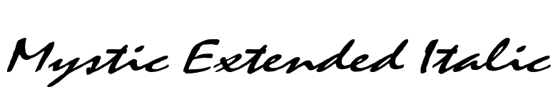 Mystic Extended Italic font preview