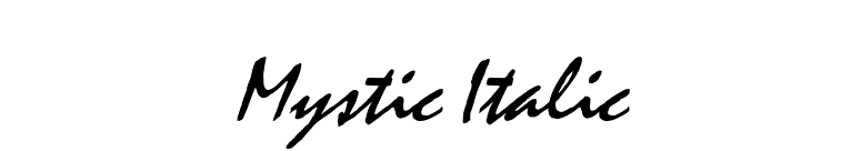Mystic Italic font preview