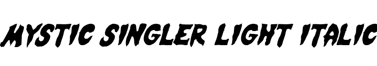 Mystic Singler Light Italic font preview