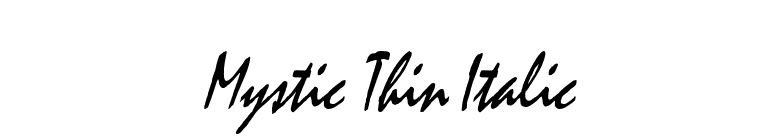 Mystic Thin Italic font preview