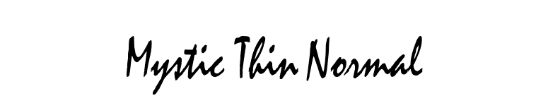 Mystic Thin Normal font preview