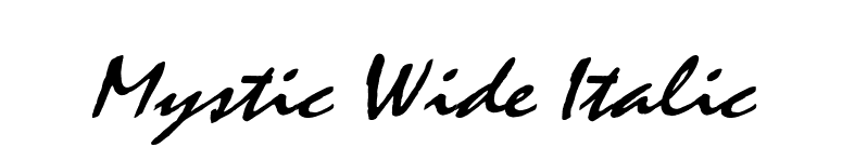 Mystic Wide Italic font preview