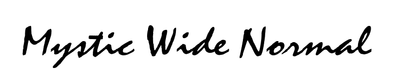 Mystic Wide Normal font preview