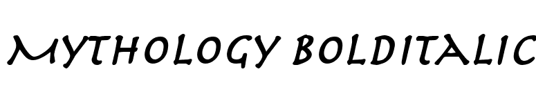 Mythology BoldItalic font preview