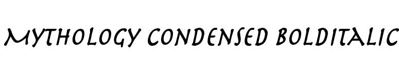 Mythology Condensed BoldItalic font preview
