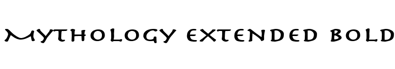 Mythology Extended Bold font preview