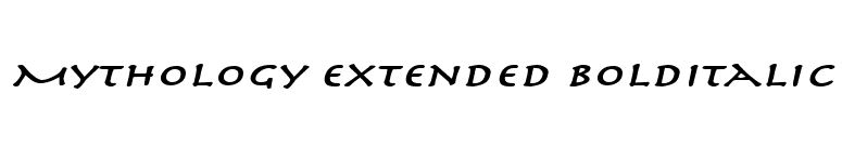 Mythology Extended BoldItalic font preview