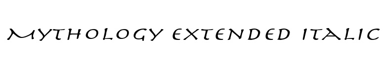 Mythology Extended Italic font preview