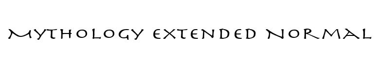 Mythology Extended Normal font preview