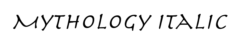 Mythology Italic font preview