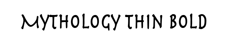 Mythology Thin Bold font preview