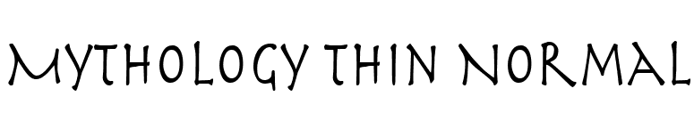 Mythology Thin Normal font preview