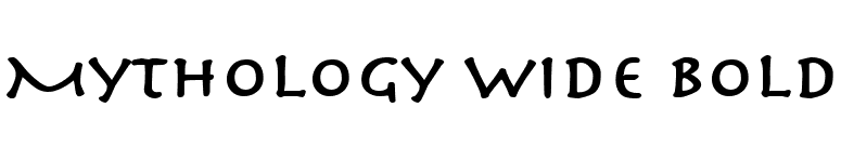Mythology Wide Bold font preview