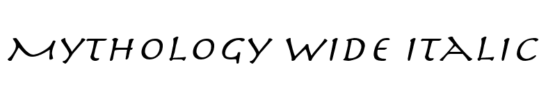 Mythology Wide Italic font preview