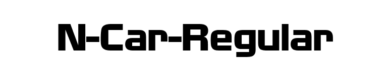 N-Car-Regular font preview