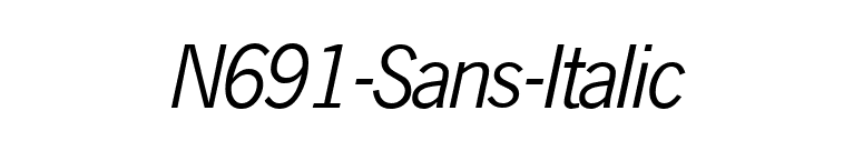 N691-Sans-Italic font preview